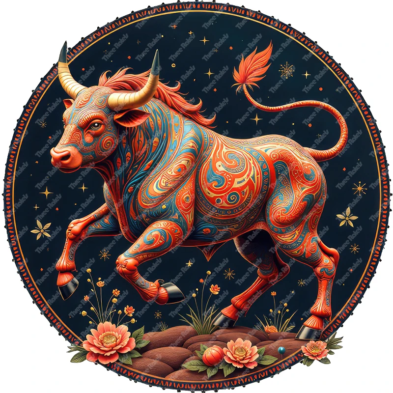 Three Ratels CF71 Strong  bull art wall stickers for home decoration personalized car decals