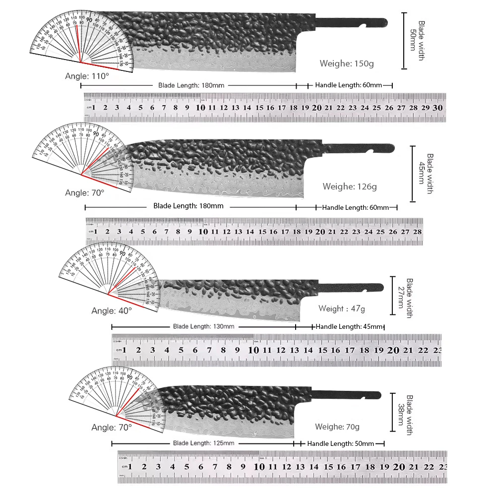 DIY Damascus Steel Chef Knife Blanks 6