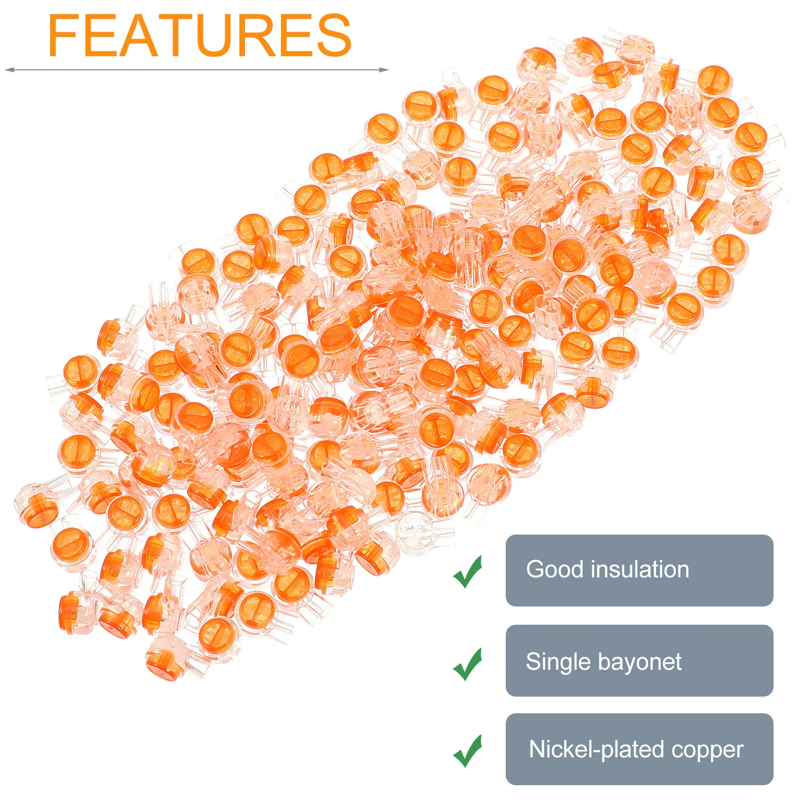 

180Pcs K1 Network Cable Terminal High-Quality Nickel-Plated Copper Insulating Paste Durable Clear Button Telephone Wire