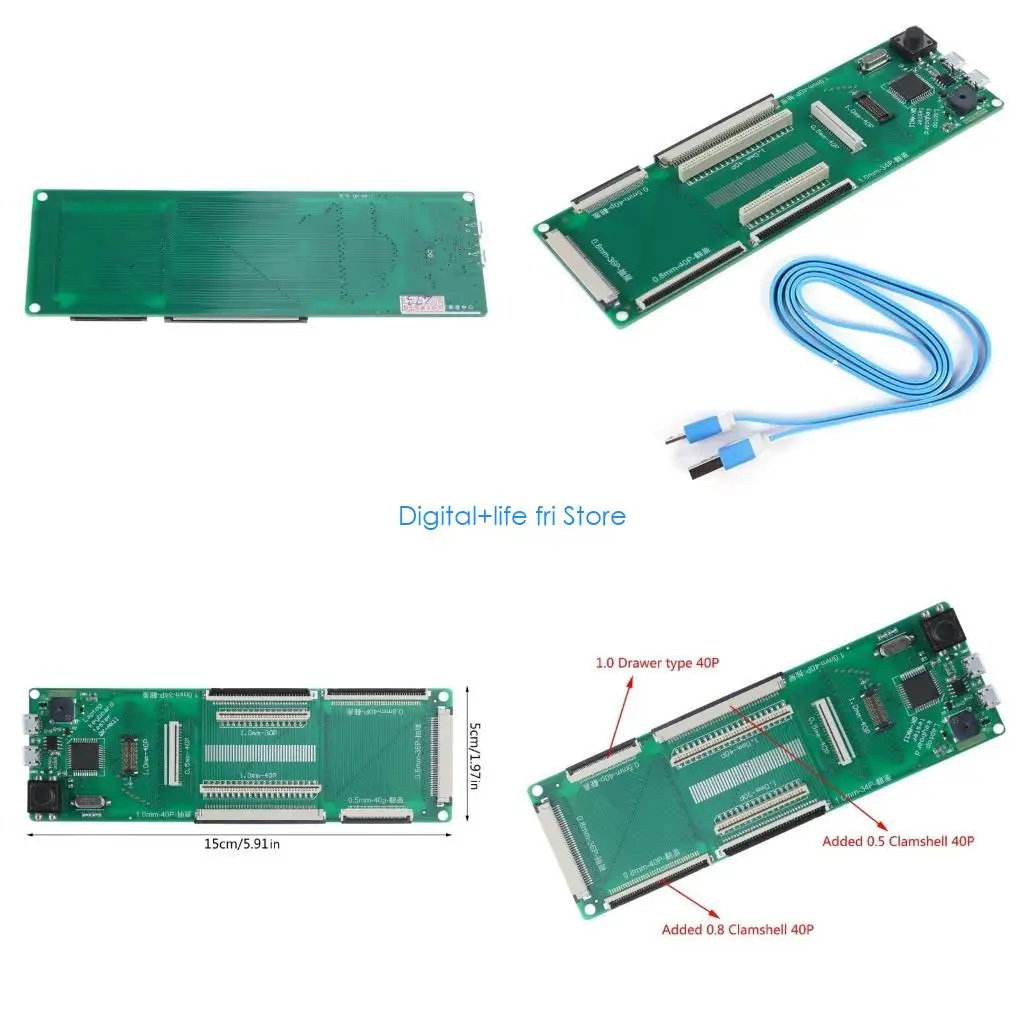 

E06D USB-интерфейс, тестовый модуль клавиатуры, универсальный 40-контактный комплект для обнаружения клавиатуры ноутбука «сделай
