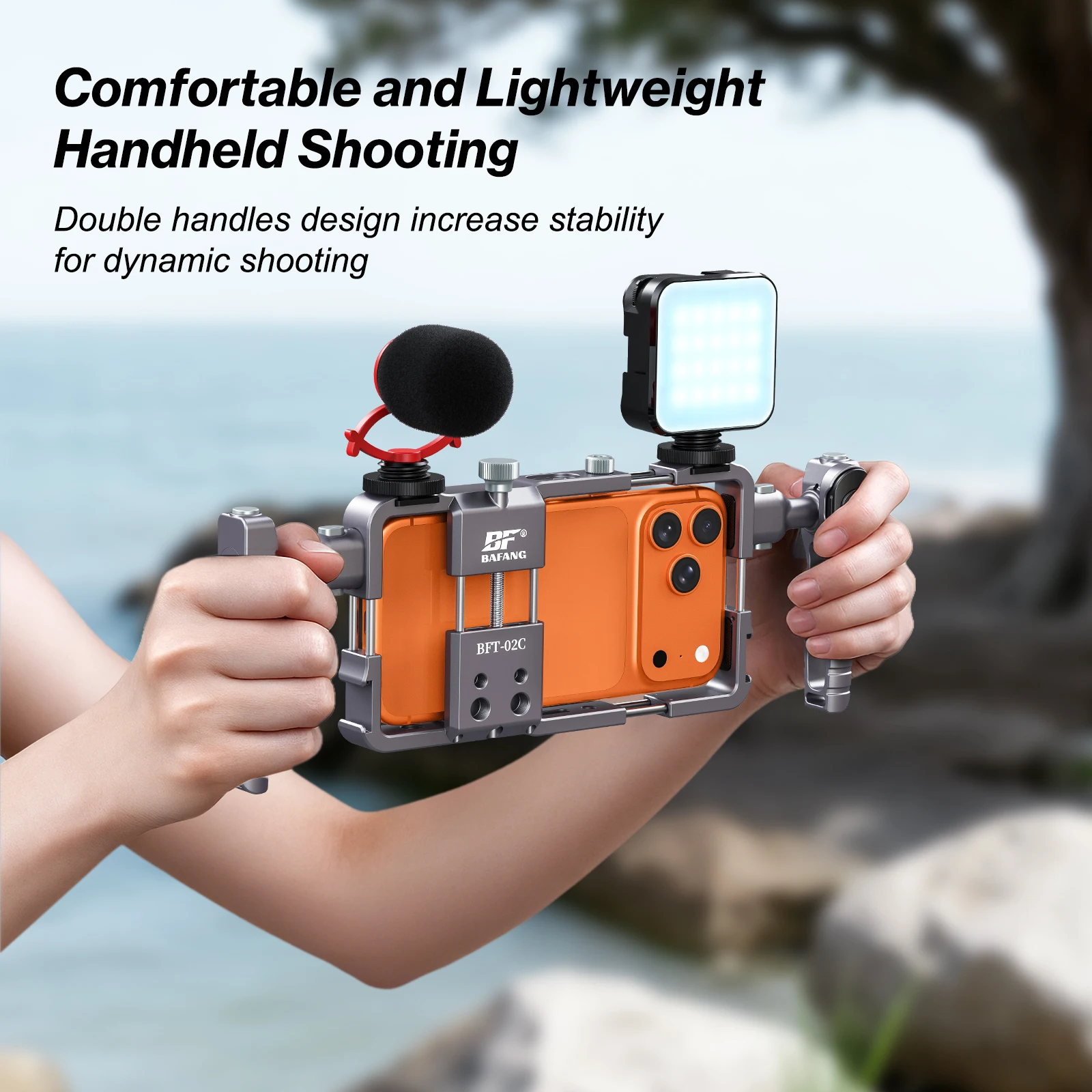 قفص أرنب للهاتف المحمول من سبائك الألومنيوم لهاتف آيفون 17 برو ماكس 17 17 برو فلتر بنك الطاقة الخفيف القابل للتوسيع #3