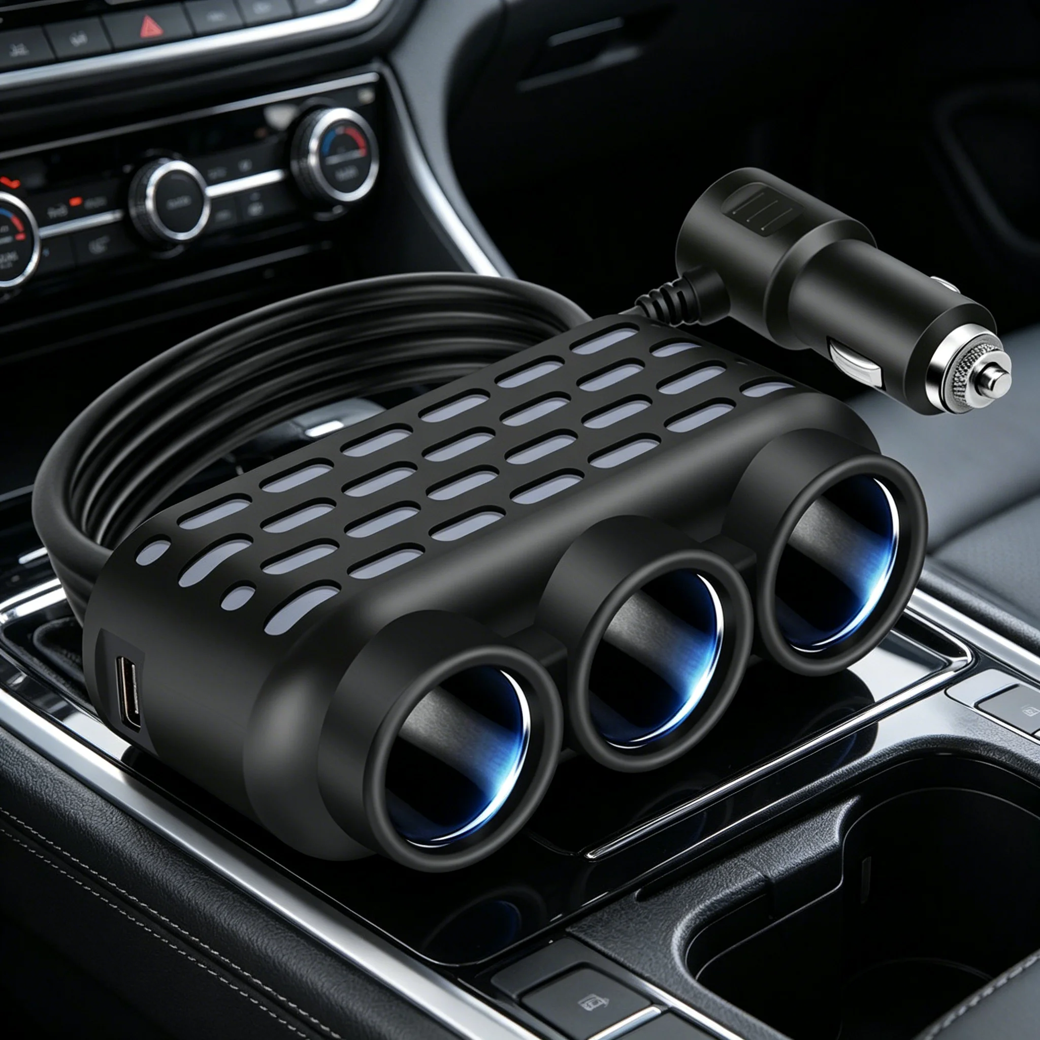 USB Car Charger 3.1A Cigarette Lighter Splitter Fast Charging Mobile Phone Power Adapter in Car 12V 24V Fast Charge Car Adapter