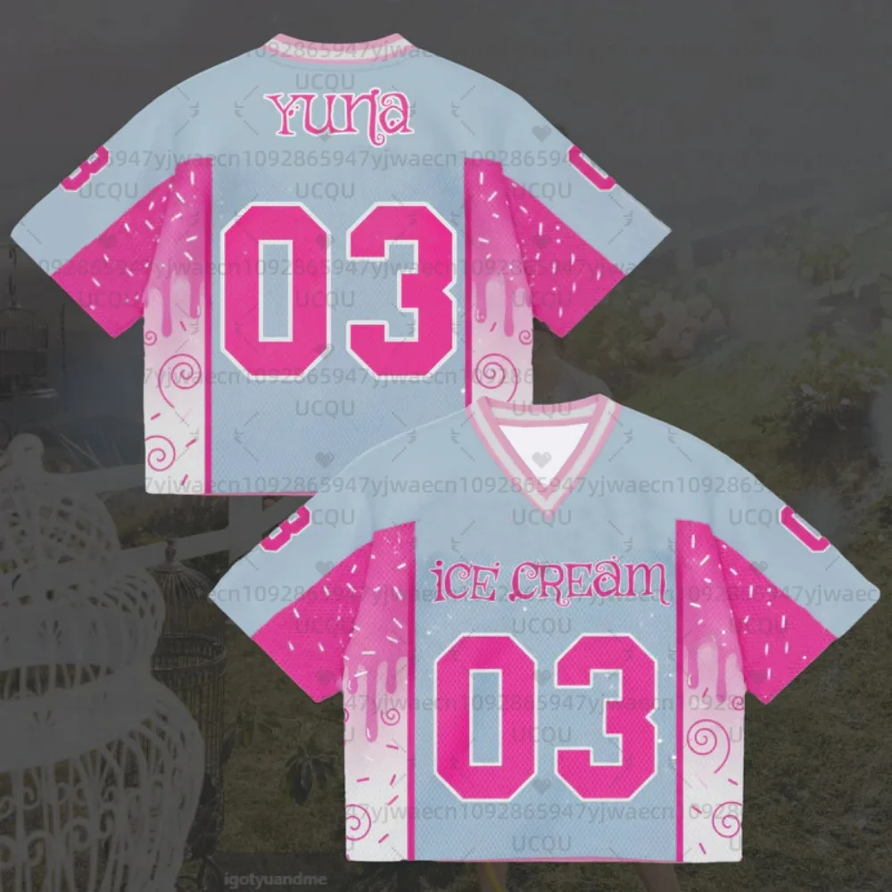 Camiseta de manga corta para fans del Kpop 2026, diseño Yuna ITZY Ice Cream Album, regalo para mujer y hombre, tallas grandes