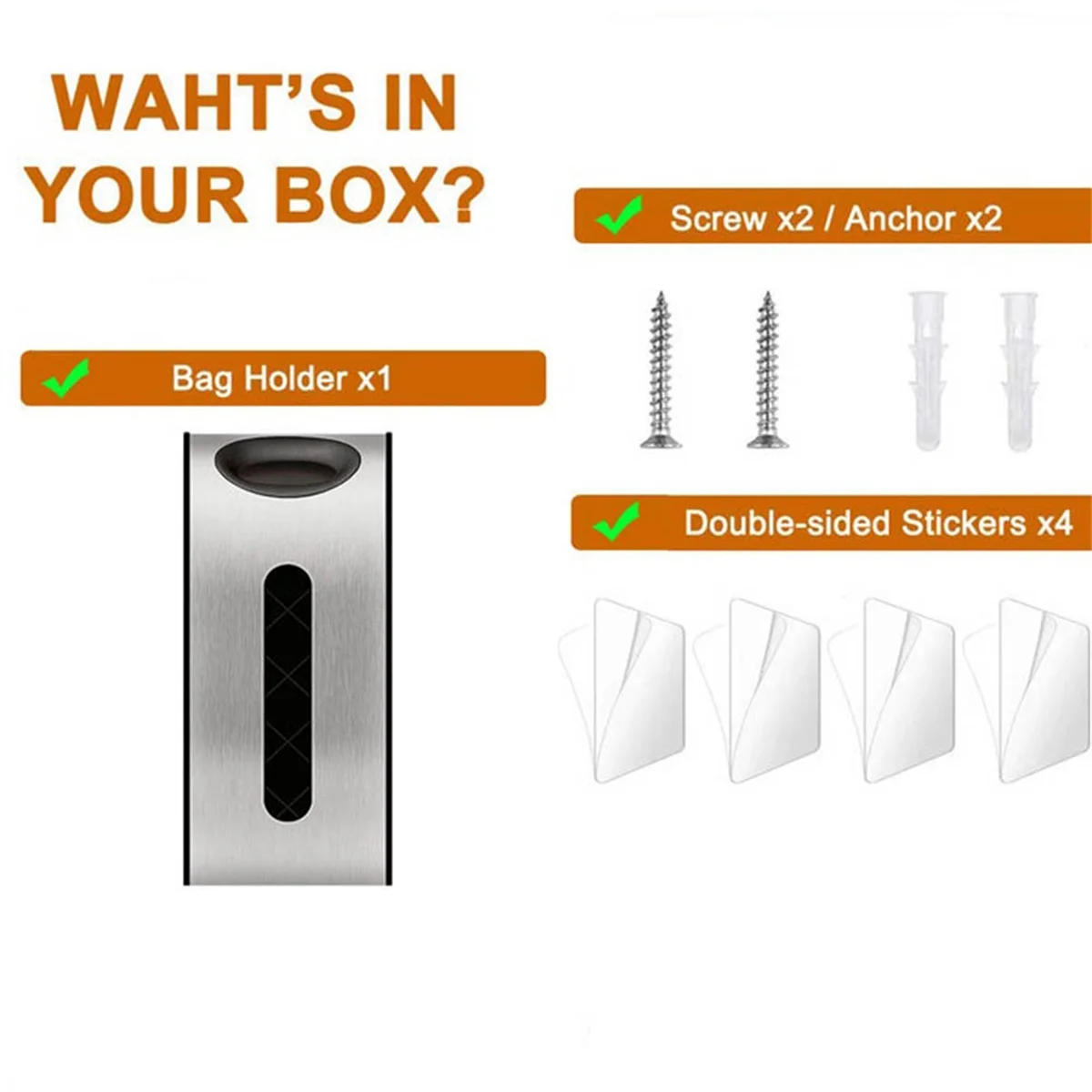 

F-3C Wall Mount Plastic Bag Organizer, Plastic Grocery Bag Saver,Kitchen Grocery Plastic Bag Holder and Dispenser