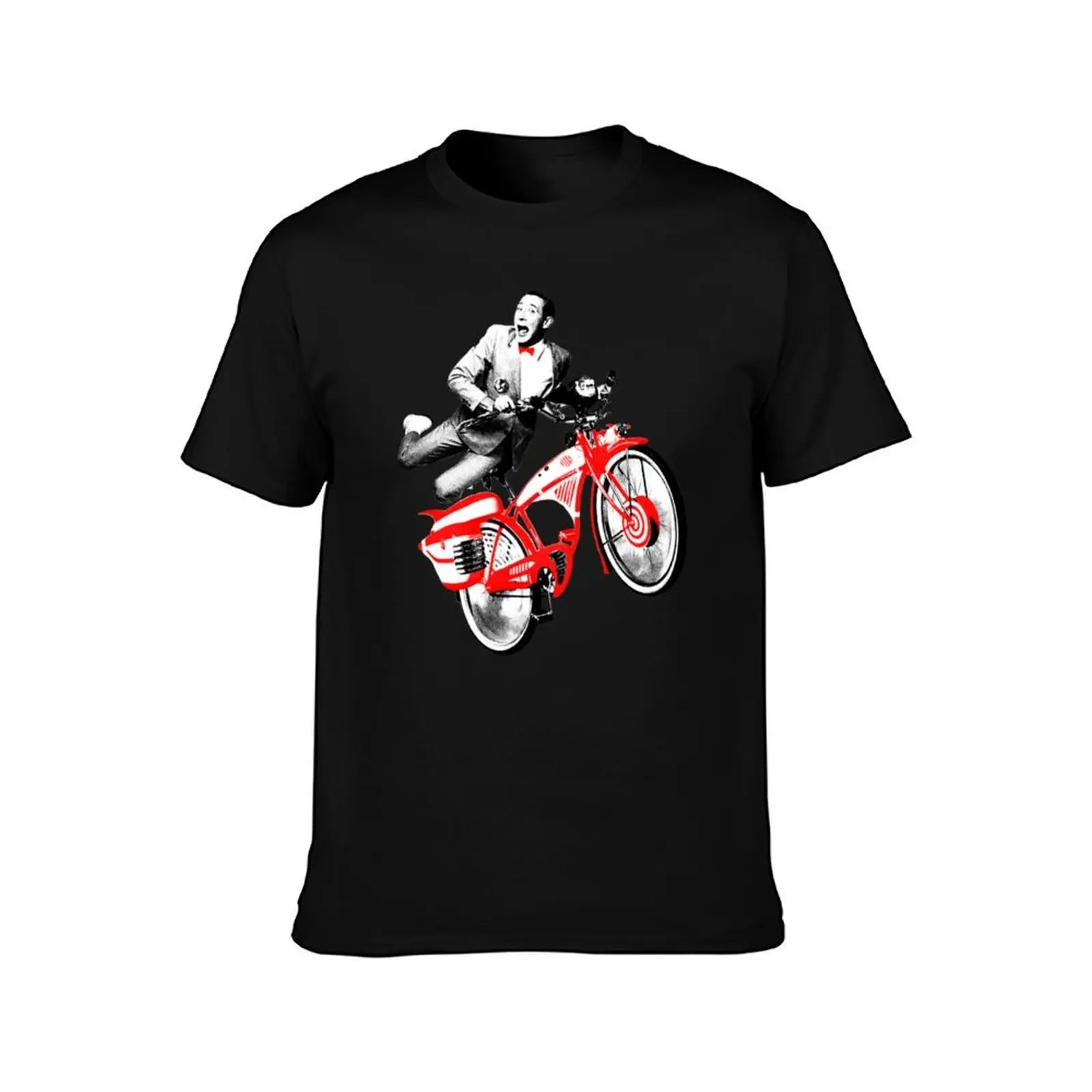 Pee Wee Herman - Pee Wee Herman's Big Adventure Bike T-Shirt, Summer Casual Cotton Tee, Oversized Streetwear Tops, 100% Cotton