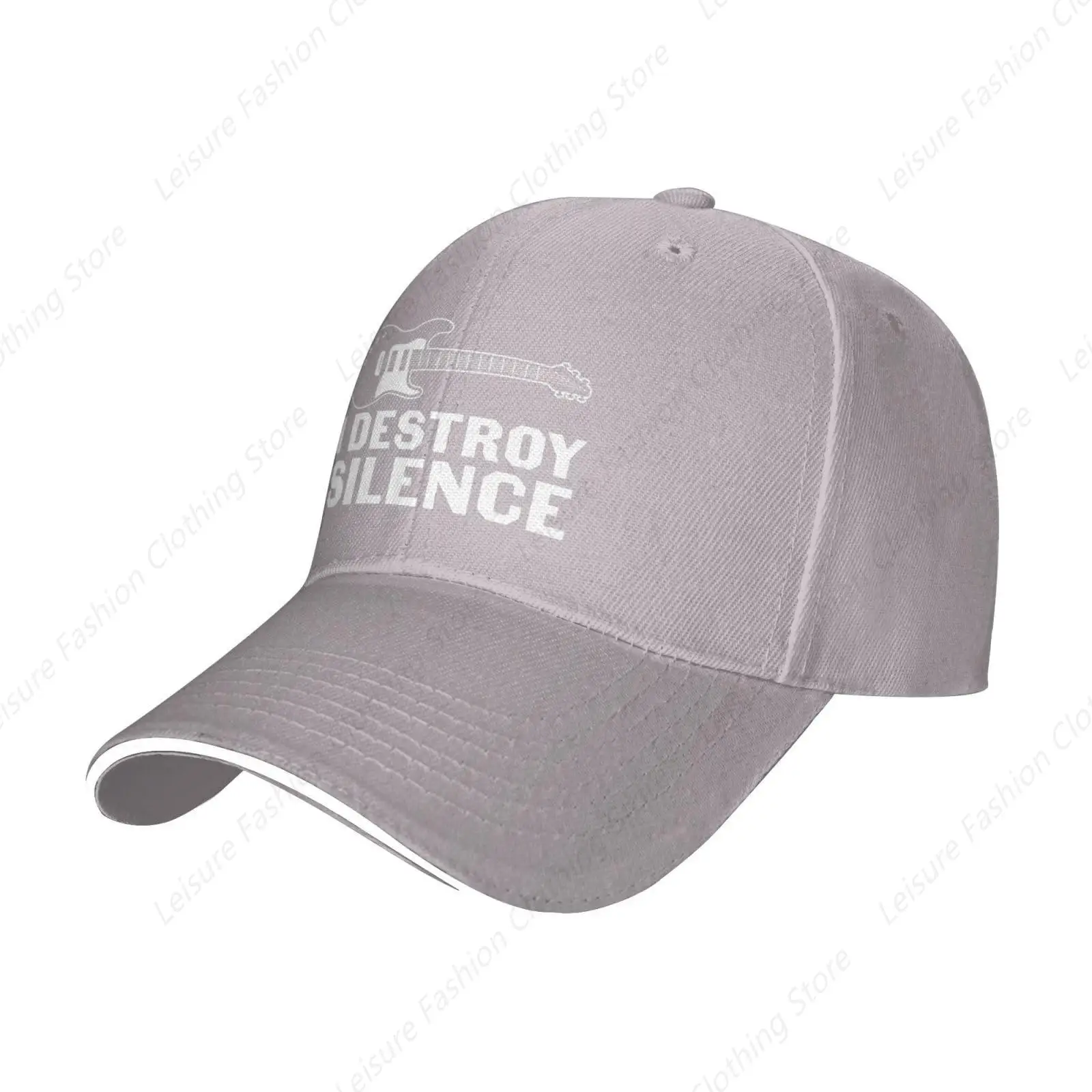 

I Destroy Silence Hat Funny Sandwich Trucker Hats Women Men Baseball Cap All Season Outdoor Travel