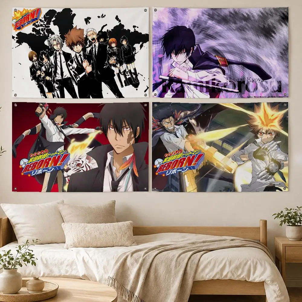 Fresh Anime Reborn! Flags Room Bedroom Home Outdoor Wall Hanging Concert Printed Background Decoration Art Banne