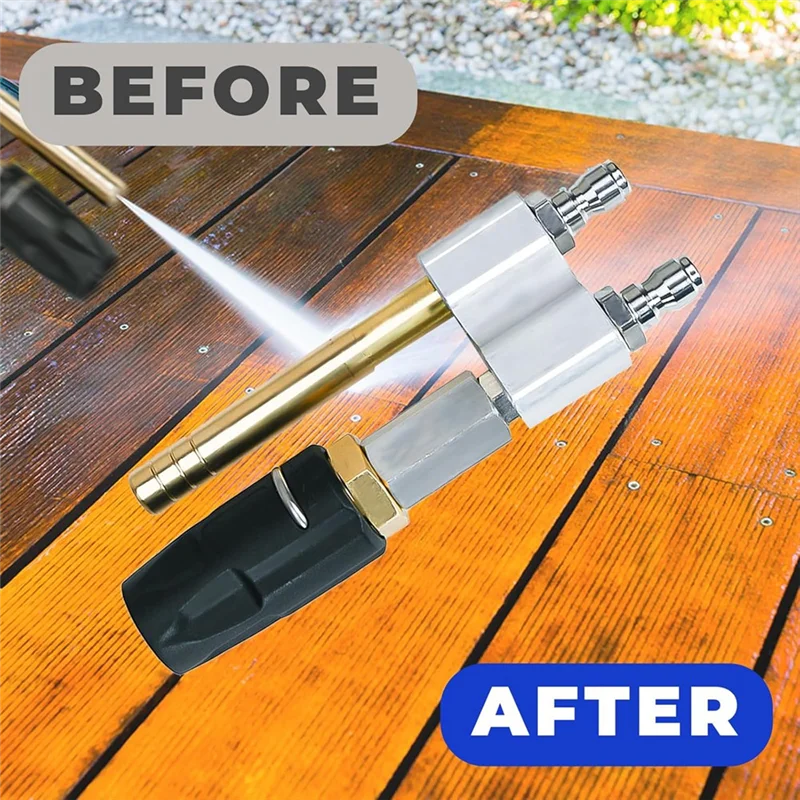 

A27F-M5 Twist Nozzle For Pressure Washer Downstream Soft Wash Nozzlewith 1/4" Quick Connect High Reach Soap Nozzle