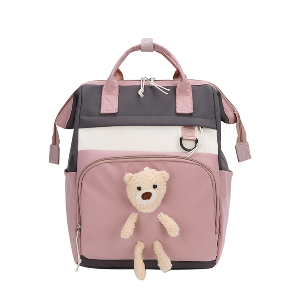 Sac à dos décontracté multifonction avec ours mignon pour femme, sac à dos de grande capacité pour étudiant, sac à dos pour collège, sac initié Harajuku