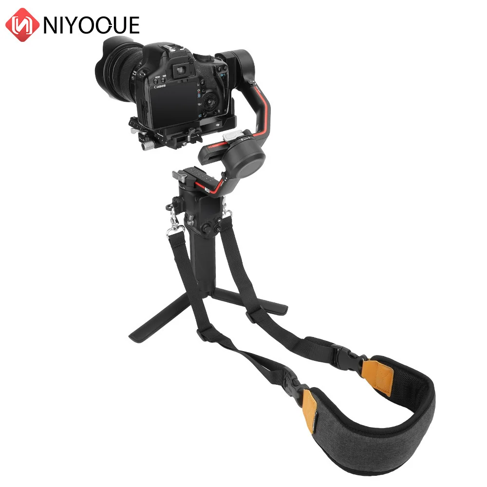 Dual Hook Comfortable Strap Stress Reliever Adjustable Shoulder Belt Lanyard for DJI RS 3/RS 3 Pro/RS 2/RSC 2