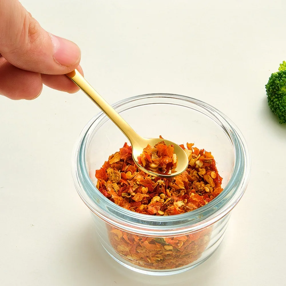 

10pcs Tableware Stainless Steel Tiny Spoon Rust-proof Durable Mini Coffee Spoon Smooth Surface Seasoning Spoon Sugar