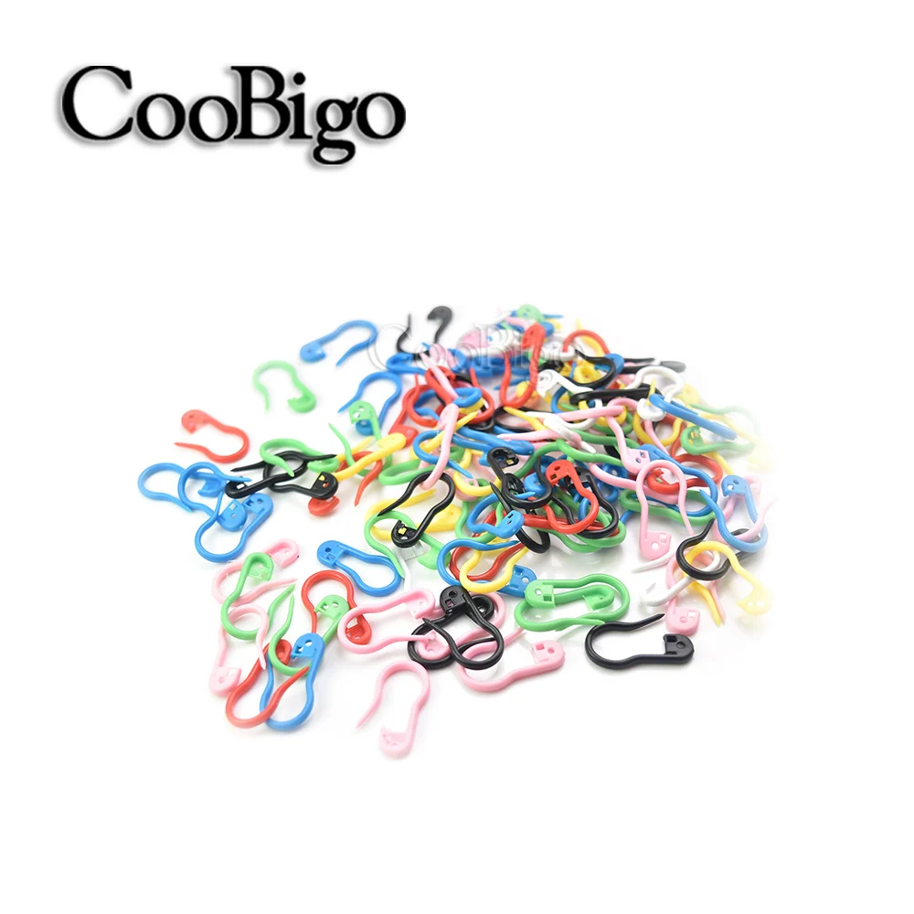 50pcs Plastic Knitting Markers Crochet Marker Pins Stitch Ring Holder Needle Clip Hook DIY Craft Stitching Sewing Tools Colorful