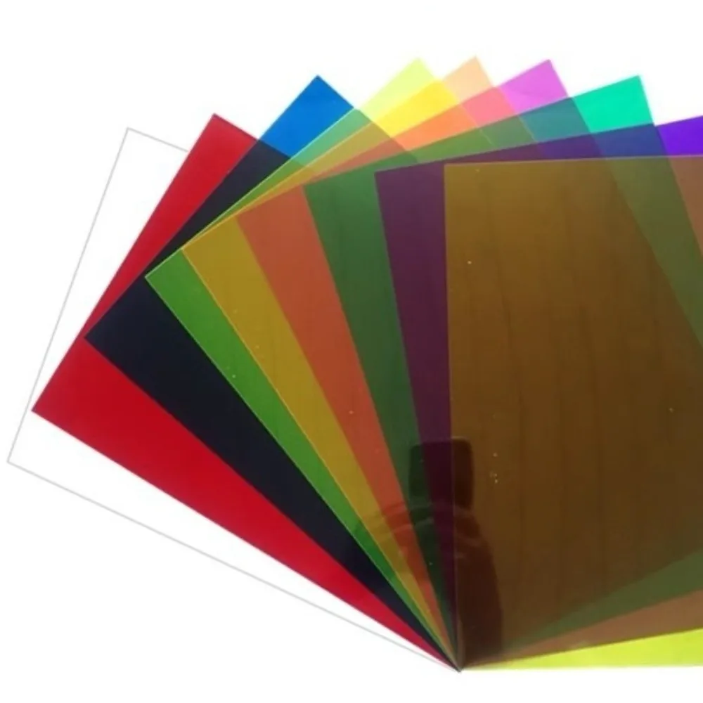 Thickened Colored Glass Paper Multicolored Craft Supplies Light Filter Gel DIY Translucent Hard Sheet for DIY Projects