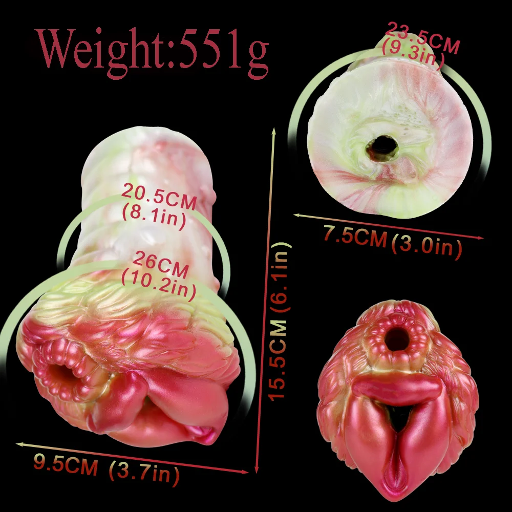 LICKER Double Channel Male Liquid Silicone Masturbator Fantastic Beasts Dog Aircraft Cup Soft Realistic Vagina Sex Toys For Men