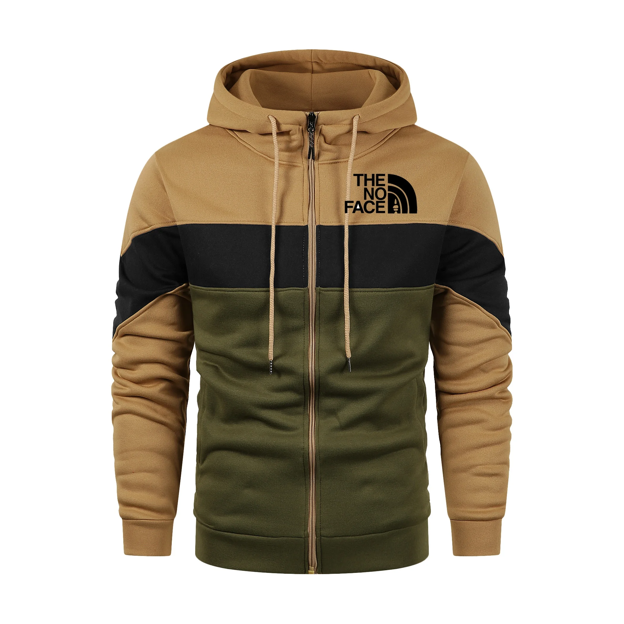 

2025 New printed high-quality comfortable hooded sweatshirt for men, three-color hooded zipper sweatshirt. Fashionable and casua