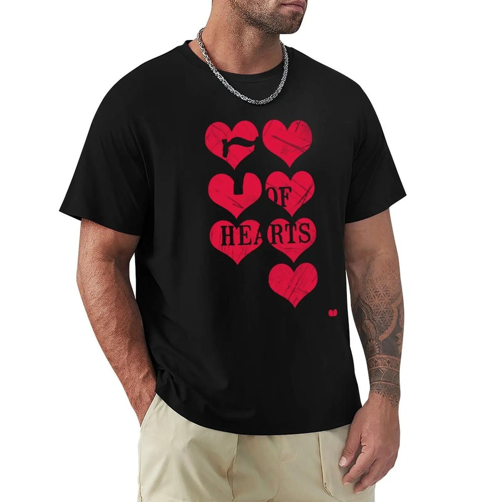 7 of Hearts - T-Shirt Modern Style Print T-Shirt