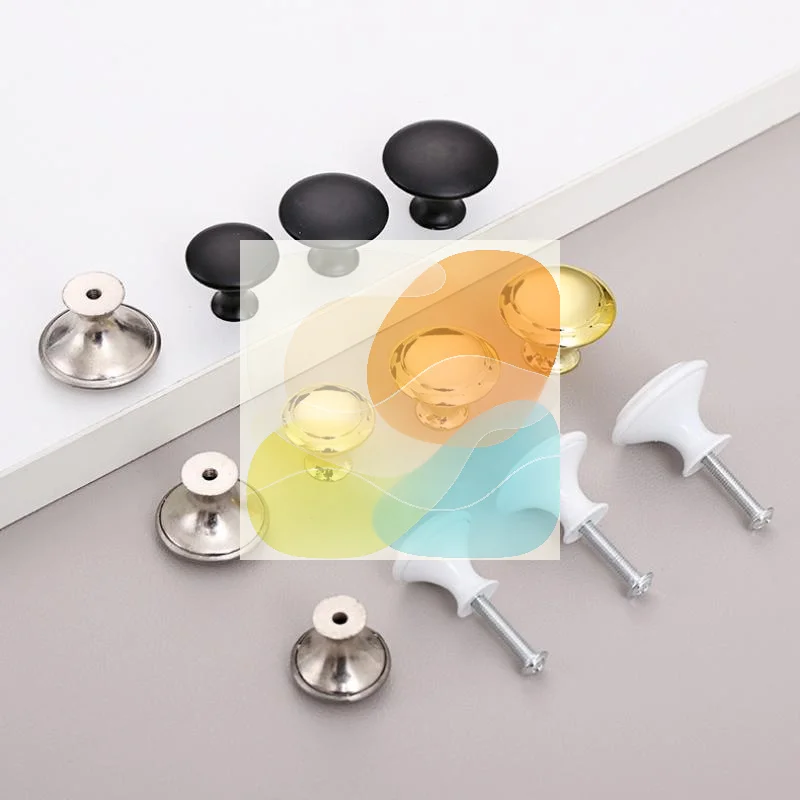 Single Hole Cabinet Knob Easy Clean Stainless Steel Round Drawer Pull Handle for Kitchen Cupboard Bathroom Vanity Furniture Ren