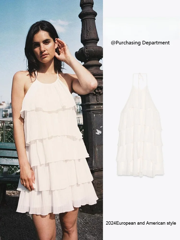 

Summer New Women's Svel Casual Layered Decoration Collar ort Dr Faionable Ethnic Sle Women's Clothing