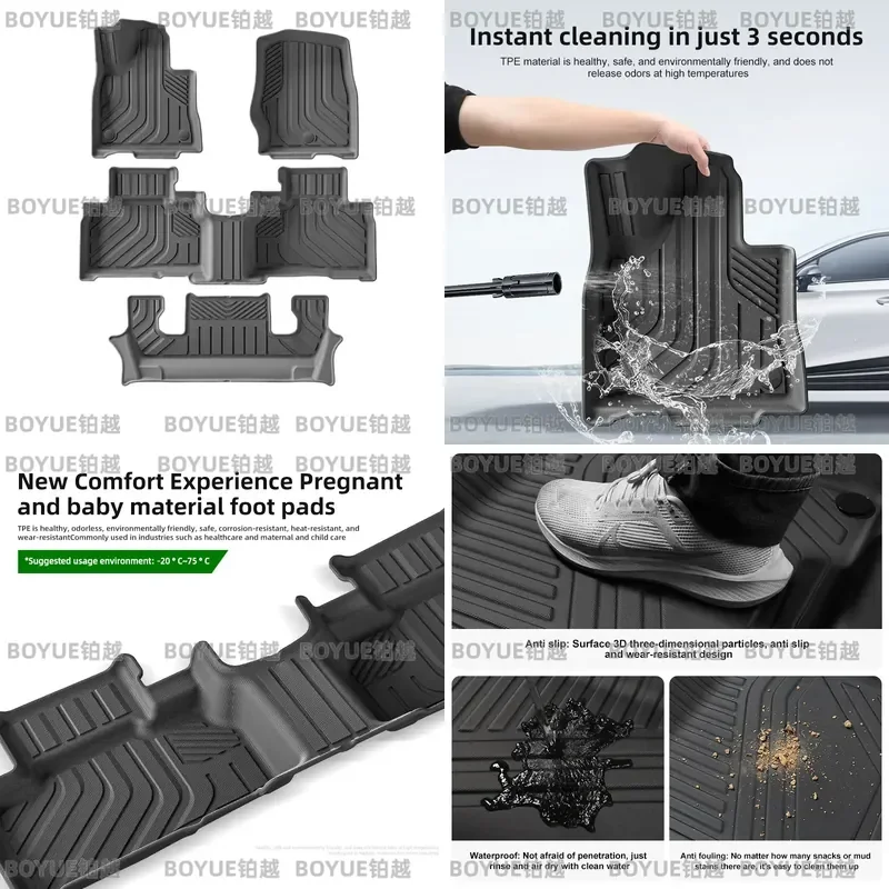 TPE Floor Mats for 2020 Full Coverage Car Liners Waterproof All Weather Interior Accessories Trunk Cargo Pad
