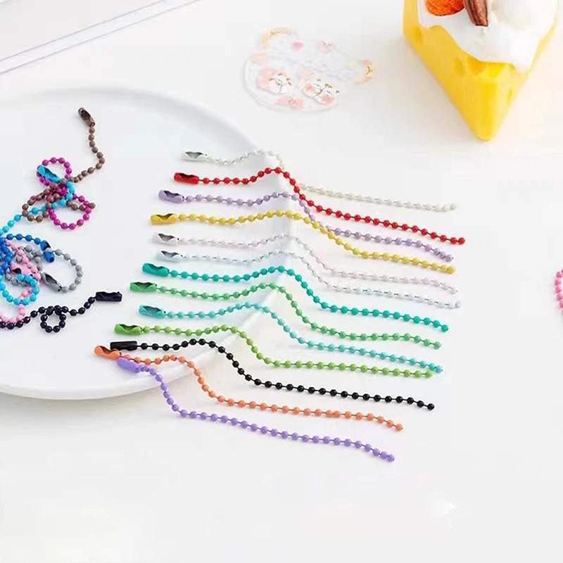 100 Stück 10cm Kugelketten passend für Schlüsselanhänger/Puppen/Etiketten-Verbinder für DIY-Armband-Schmuckherstellung Zubehör – Detail 4