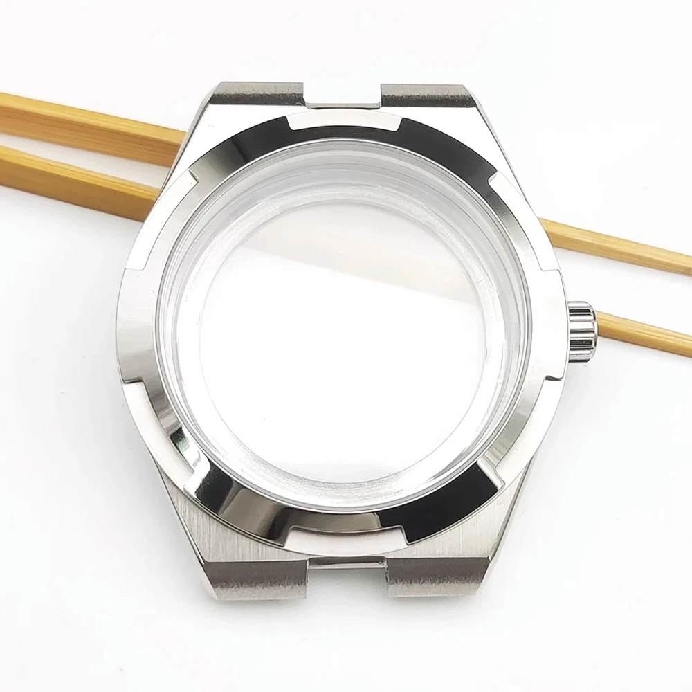 

33mm Dial Case NH35, Stainless Steel Sapphire Glass Watch Case 41mm, for NH35 NH36 Movement Mechanical Watch Shell for 33mm Dial