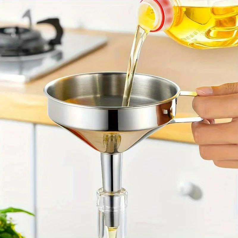 2pcs/set Funnel, Large Diameter Kitchen Oil Leakage, Filter Screen, Spoon Leakage Eid Al-Adha Mubarak