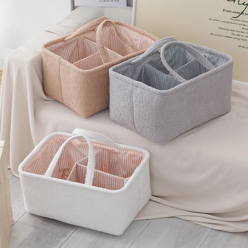 Diaper and Clothing Basket for Babies | Solid-Color Laundry Basket and Toy Storage Basket | Home Textile Storage Basket