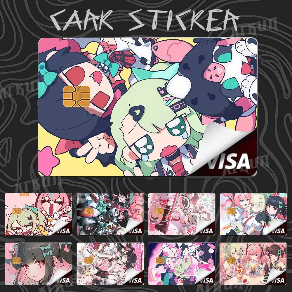 Pretty Kawaii Cute Girl Angel Fashion Zenless Zone Zero Gamer Luxury Credit Card Film Debit Protect Bank Bus Card Sticker Skin