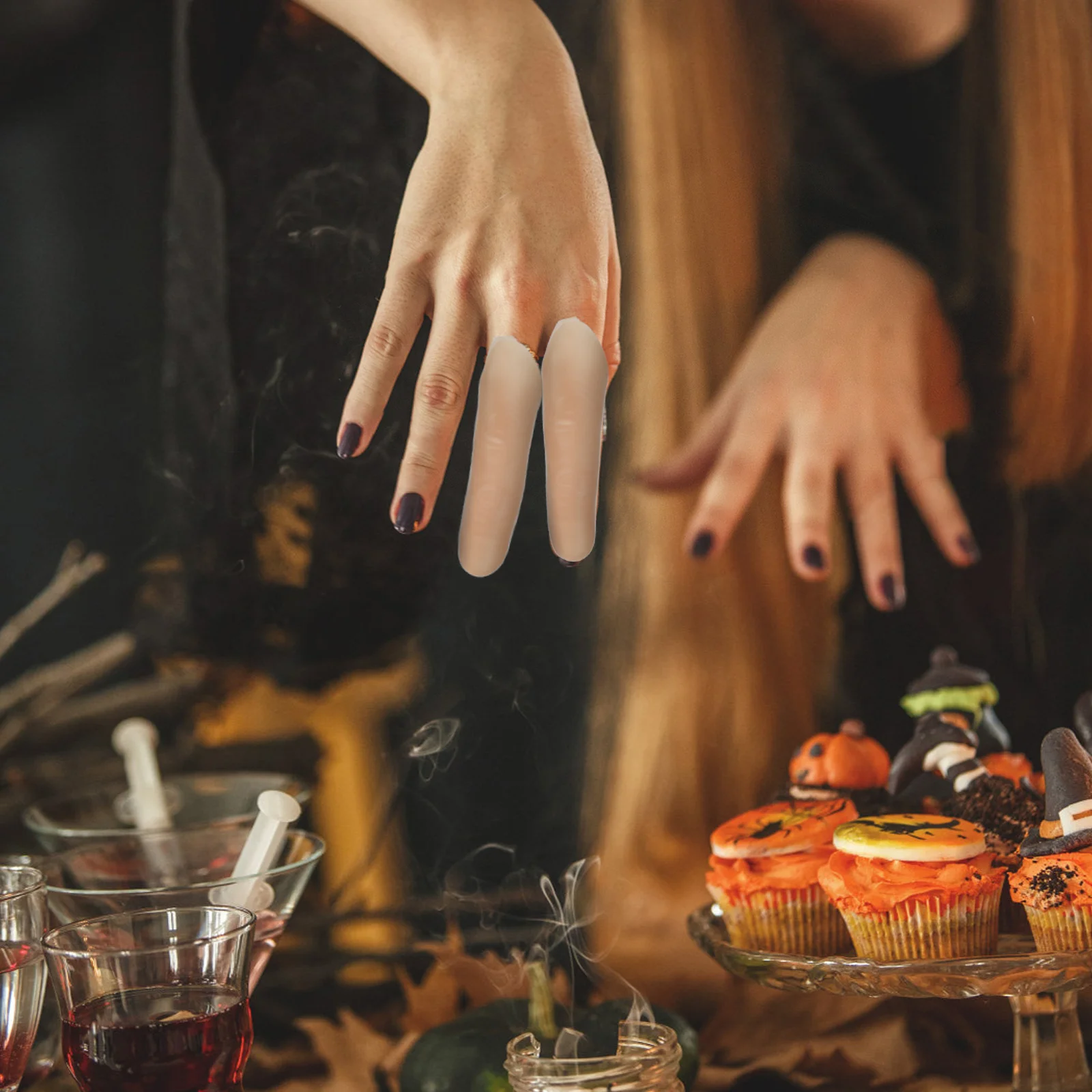 

5Pcs Finger Trick Prop Simulation Long Fingers Soft Bendable Tool for Party Performance Gag Gift Finger Prop