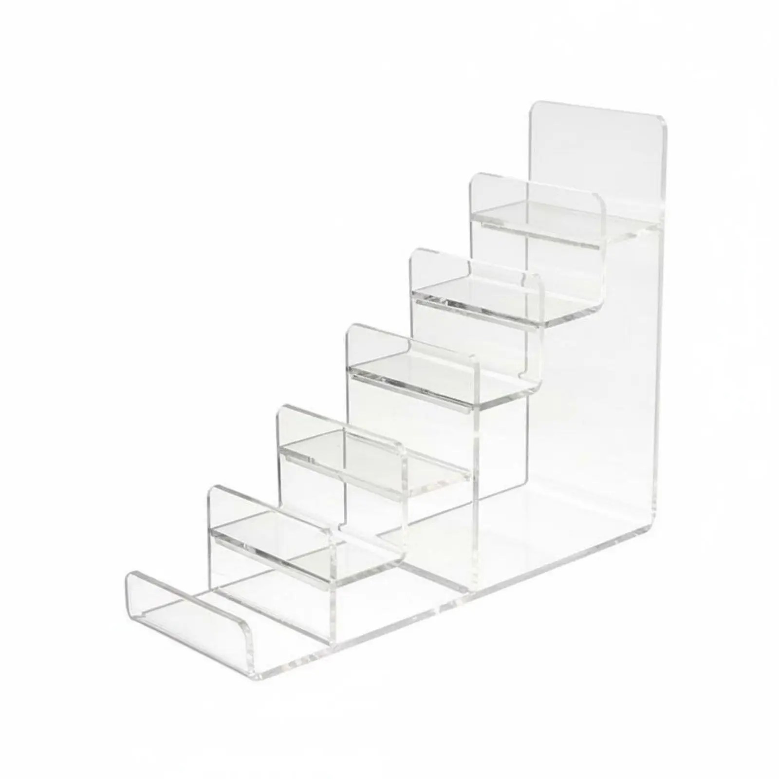 Acrylic Display Shelf Tiered Transparent Organizer Acrylic Showcase Stand for Wallets and Jewelry Display