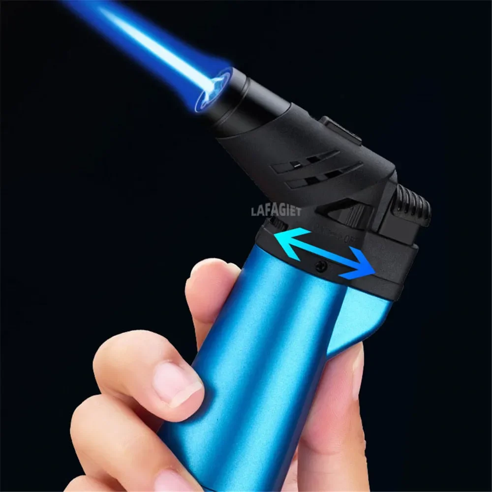 2 In 1 Windproof Turbo Gas Lighters Welding Torch Kitchen Cooking Baking Outdoor BBQ Adjustable Jet Flame Gun Cigar Lighters