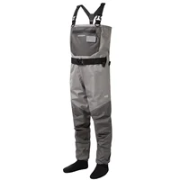 BASSDASH Wader de pesca, media ligera para pie FW08, botas transpirables para hombre, pecho de pesca con mosca impermeable