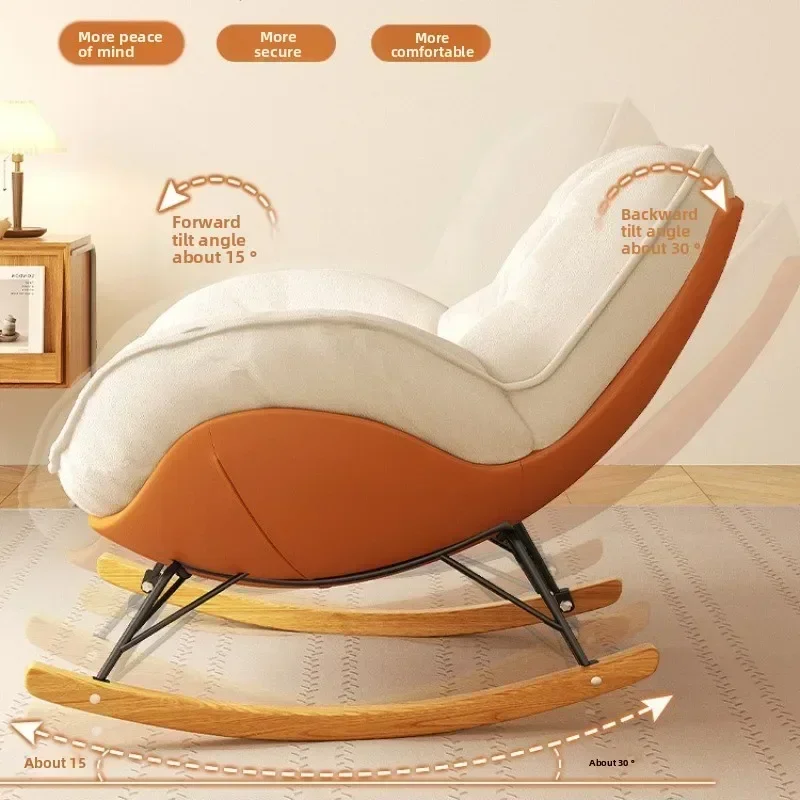 Modern Sofa Chair Living Room Balcony Rocking Chair Single Recliner Happy Chair Light Luxury Penguin Chair Leisure Chair