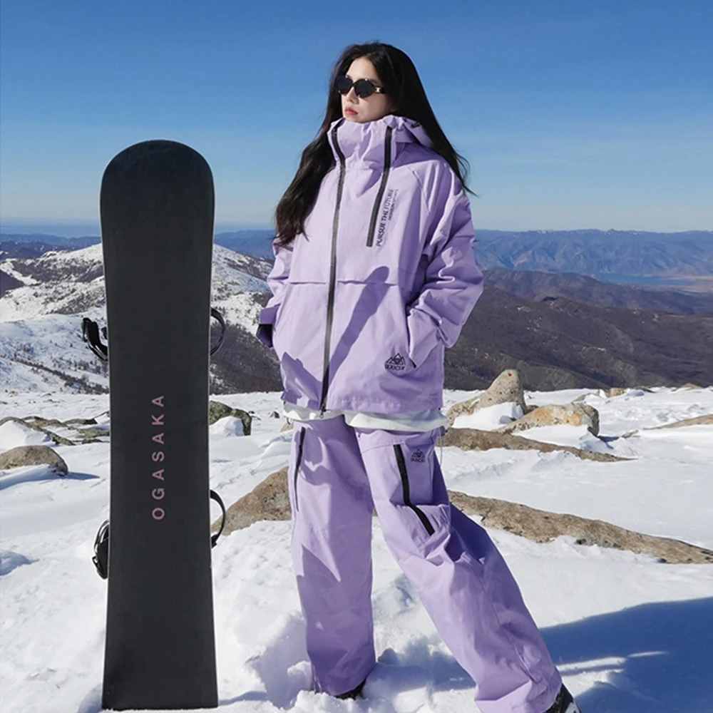 

-30℃, Women and men Snow Wear Suit Sets, Snowboarding Suit, couple Ski Clothes, Ski Jacket and Pant, Ski Suit For Adult