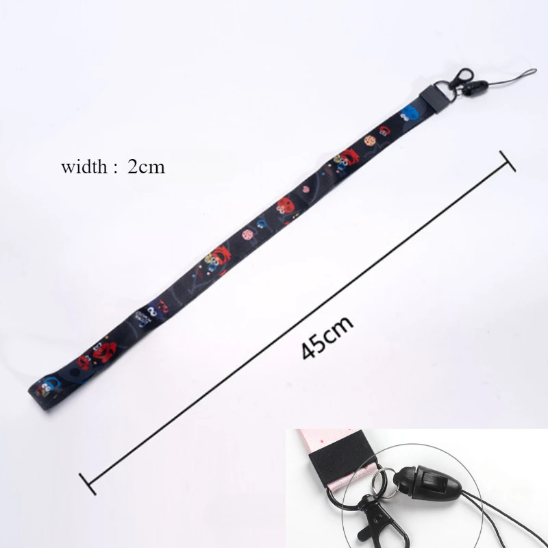 100pcs Customized Polyester Lanyards Full Color Logo Printing Hanging Neck Keychain Rope Phone Key Straps 20mm Width