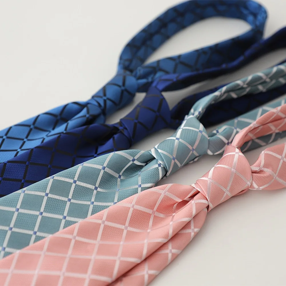 Luxury Business Tie For Men Plaid Pocket Square Check Necktie Hanky Set Wedding Wine Black Man Ties Handkerchief Grey Gravatas