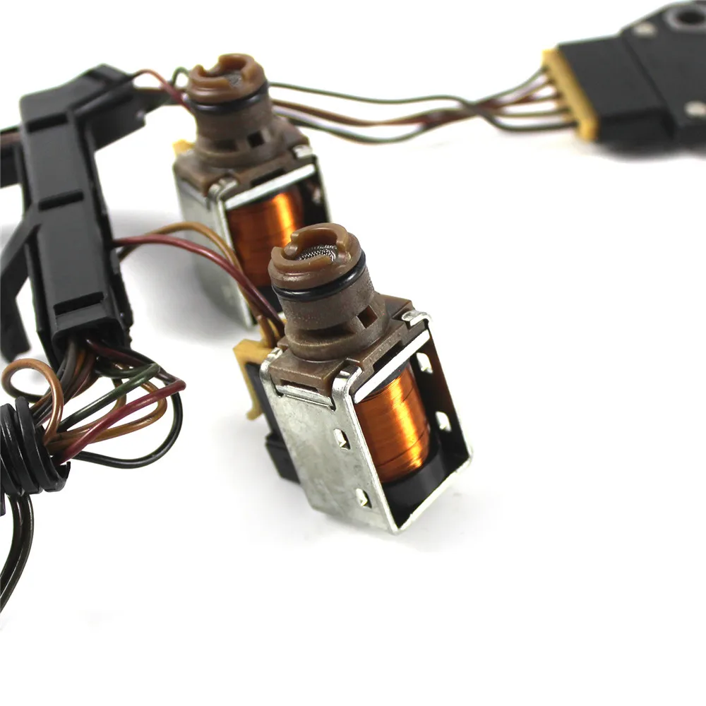 Juego de solenoides de transmisión 4L60E y 4L65E reacondicionados de 9 piezas con arnés apto para piezas de repuesto automotrices GM 1993-2005