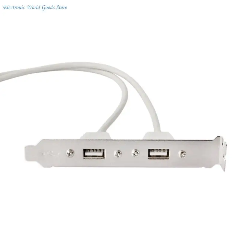 A3PD 2 Port USB 2.0 to 9 Pin Extension Cable for Computer Mainboard Header Bracket