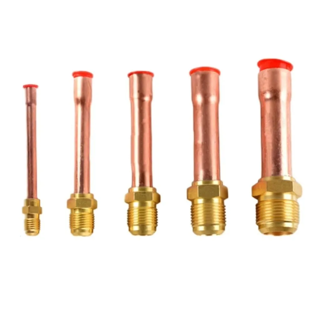Forged Brass Air Conditioning Copper Pipe Threaded Connector End Feed Coupler Flare Pipe Fitting SAE 1/4 3/8 5/8 1/2 3/4