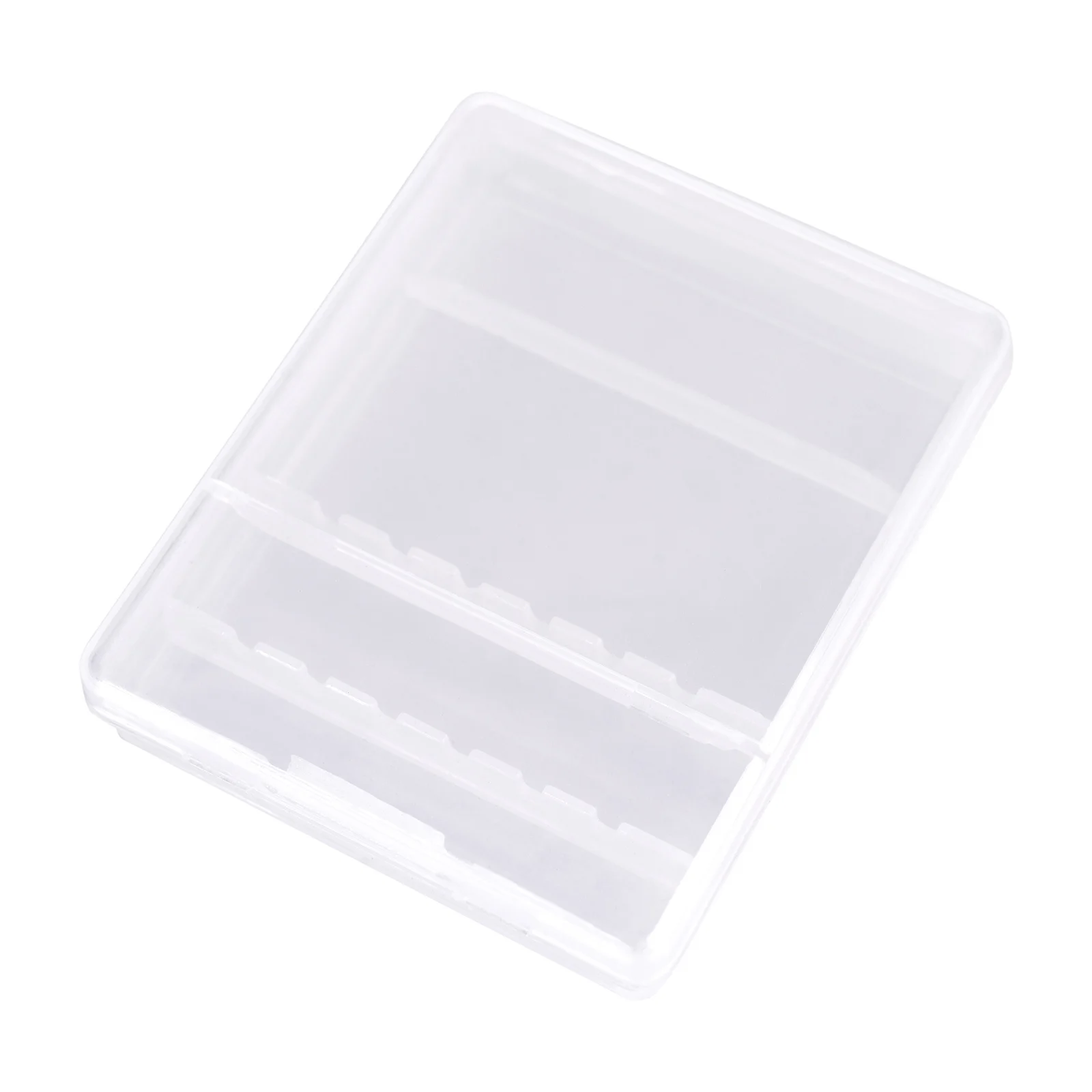 Organisateur de Nail Art à 6 trous, boîte de rangement vide en plastique Transparent pour foret, boîte de rangement multifonctionnelle pour outils de manucure