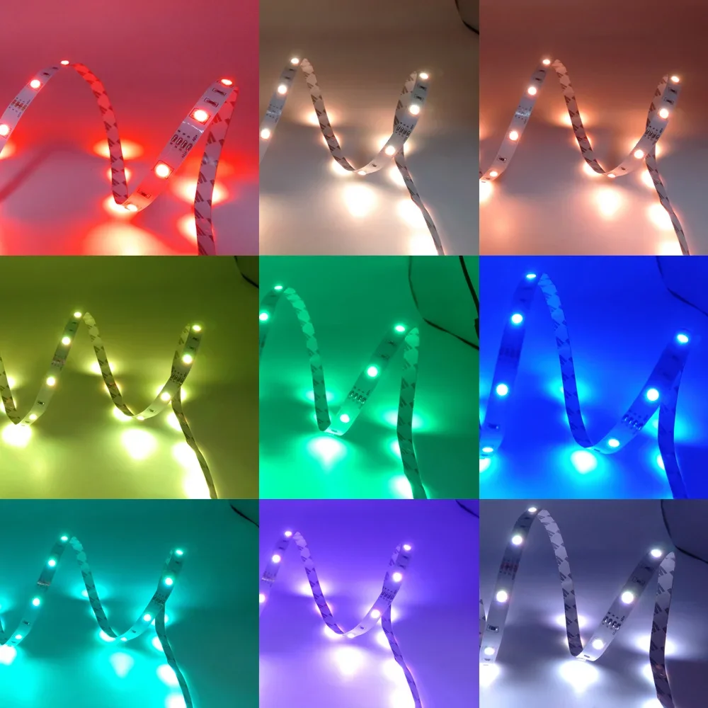 RGB 5050 Led Strip Lights DC5V USB 24 tasti nastro Bluetooth con telecomando lampada cambia colore per la decorazione della camera da letto di natale