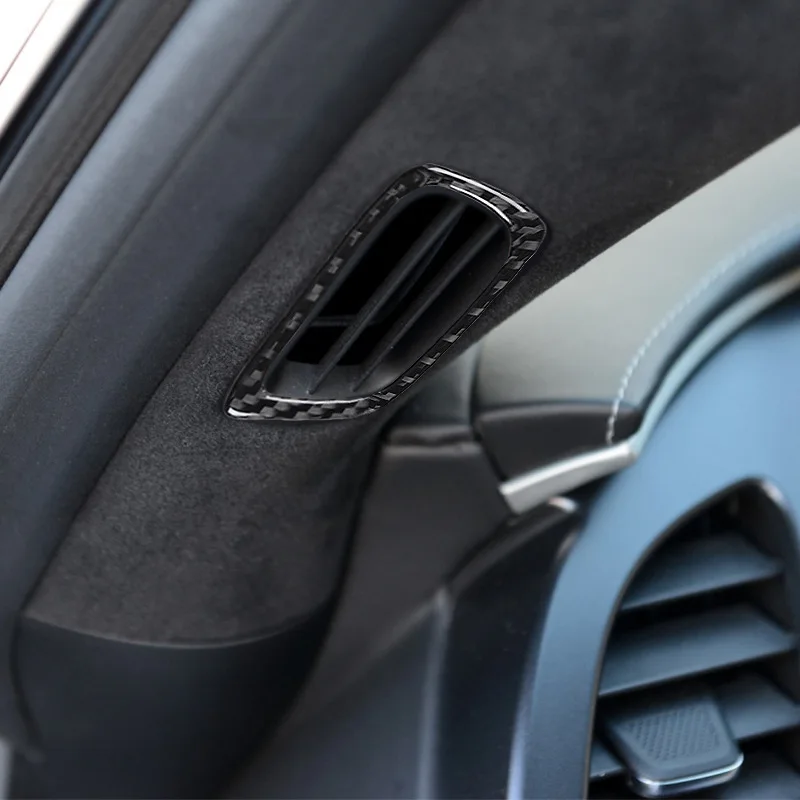 For Chevrolet Corvette C7 Dimensional Instrument Panel Defogger Air Vent Interior Modification Accessories 14-19 Carbon Solder