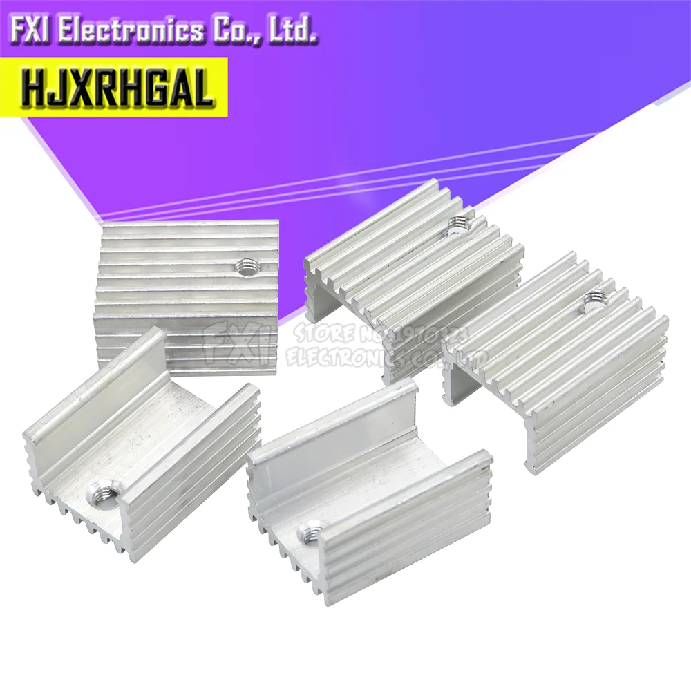10PCS ZU-220 Transistor 15*10*20mm Aluminium Kühlkörper Kühler DIYGBA Für Transistoren TO220 U typ ibuw