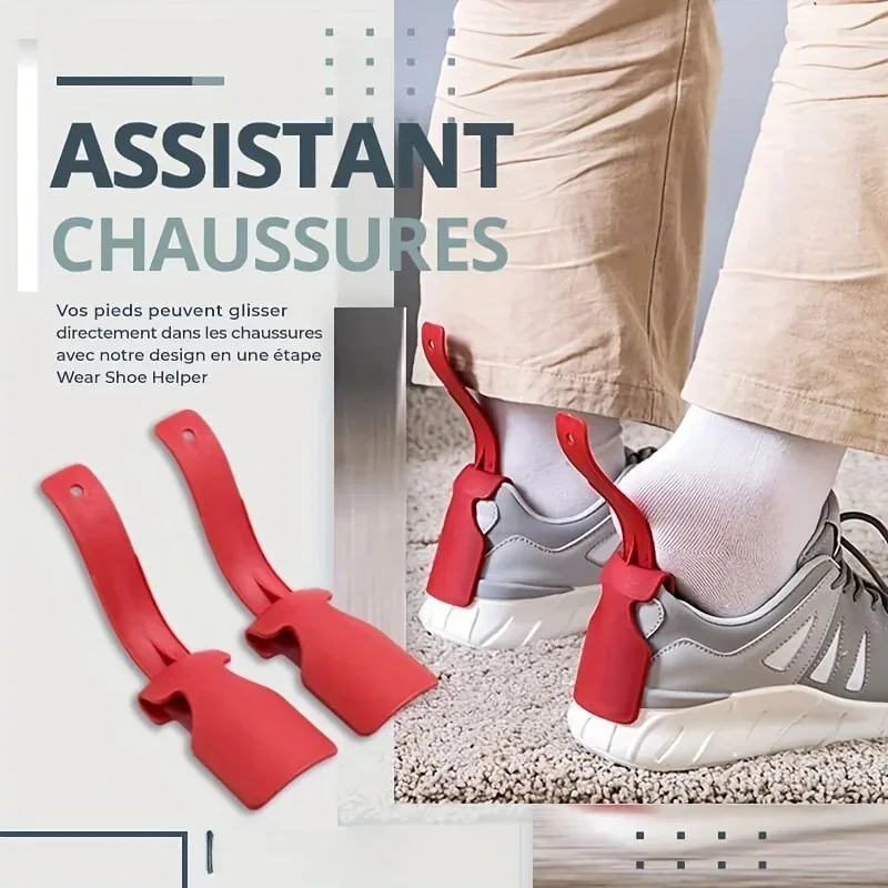 3Pcs Plastic Shoe Horn Lazy Shoe Helper, Lifting Helper for All Shoes