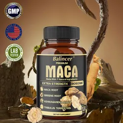 Maca Capsules 7 Natural Ingredients, High Strength and Potency 8050mg Supports Energy and Endurance