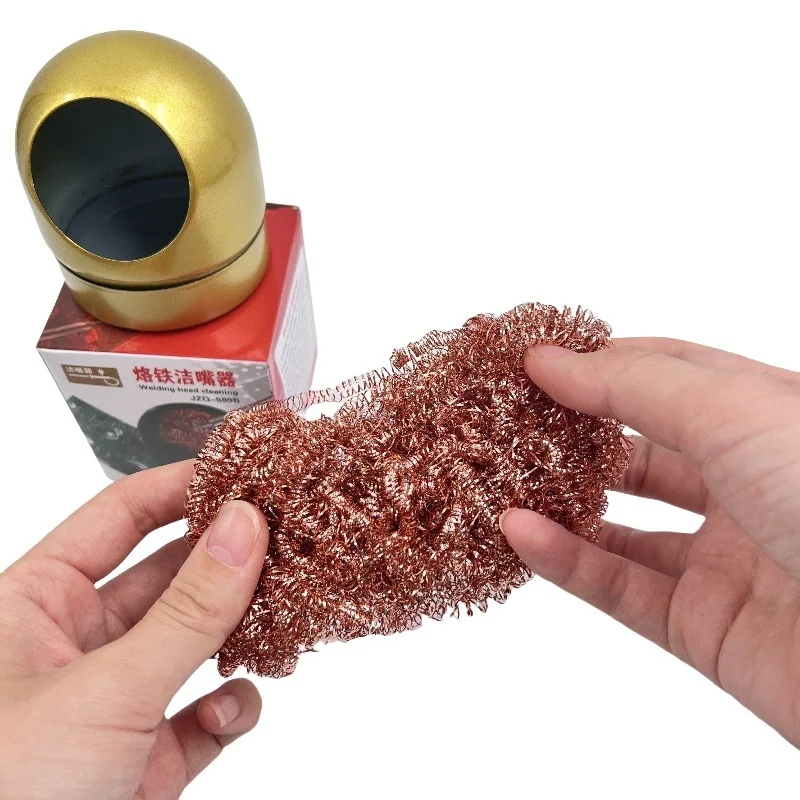 Copper Wire Cleaning Ball Iron Nibs Soldering Waste Absorption Iron Nib Cleaner De-Soldering Steel Wire Ball No Need Water Clean