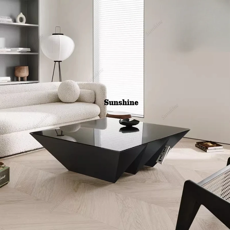 

Transparent Modern Coffee Table Glass Nordic Organizer Clear Coffee Table Aesthetic Cheap Kaffee Tische Postmodern Furniture