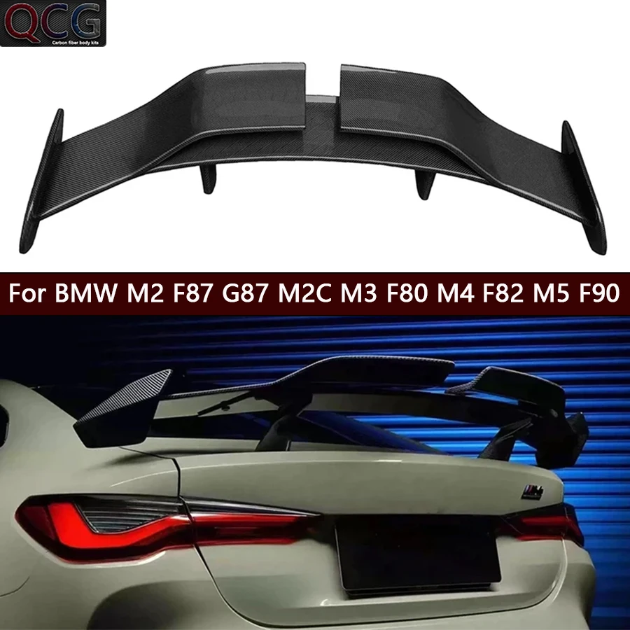

For BMW M2 F87 G87 M2C M3 F80 M4 F82 M5 F90 Carbon Fiber Tail fins Rear Trunk Spoiler Guide Wing Rear Wing Upgrade body kit