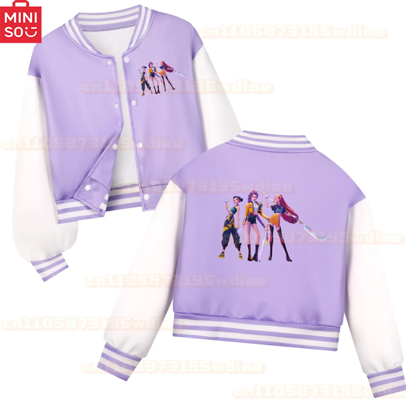 Movie K-Pop Demon Hunters Baseball Uniform Kids Boys Girls Long Sleeve Sportswear School Halloween Mira Rumi Zoey Child Clothes