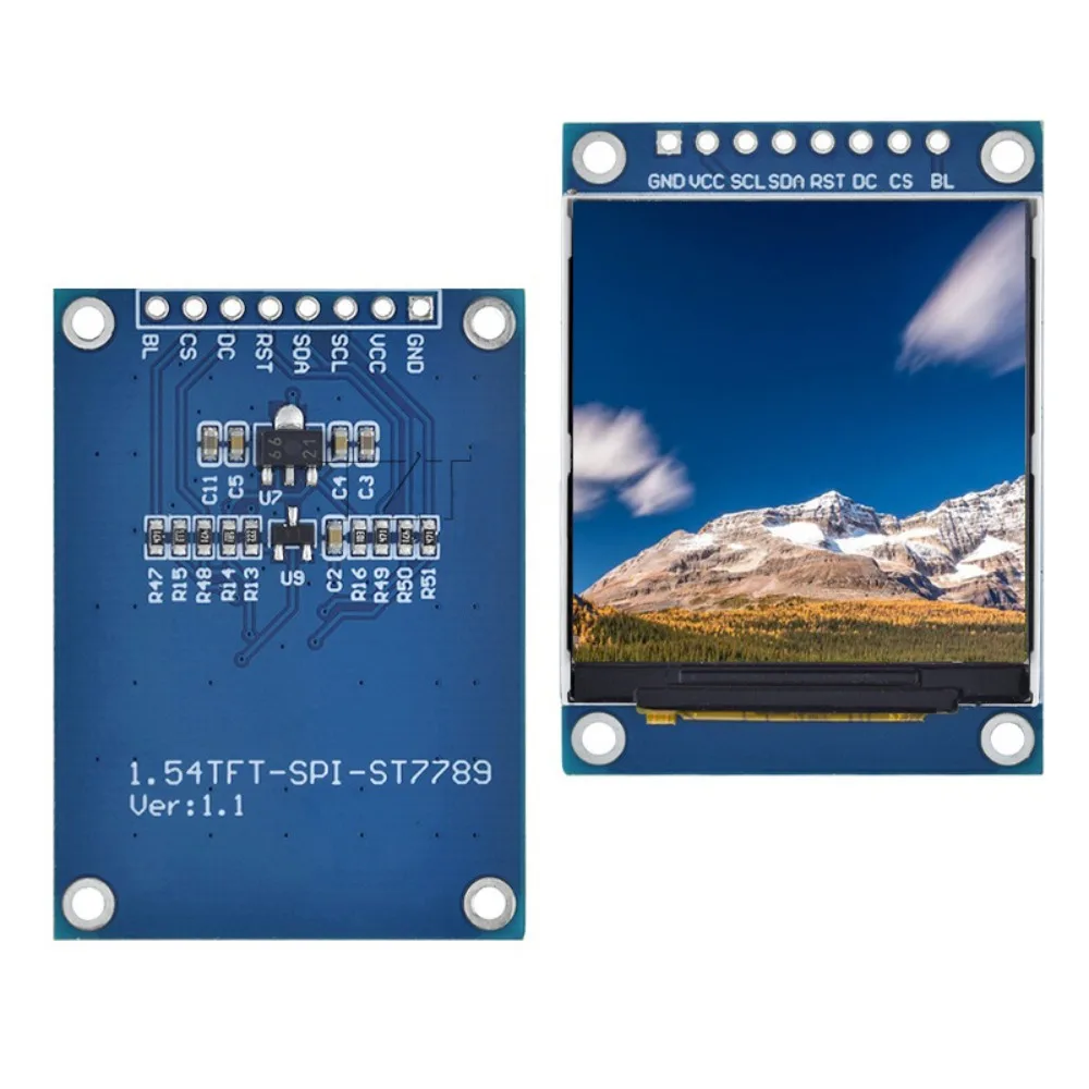 1.54 Inch IPS TFT LCD Display Module 240x240 RGB, ST7789V SPI Interface with PCB Adapter, for Arduino Raspberry Pi Pico Smart Wa
